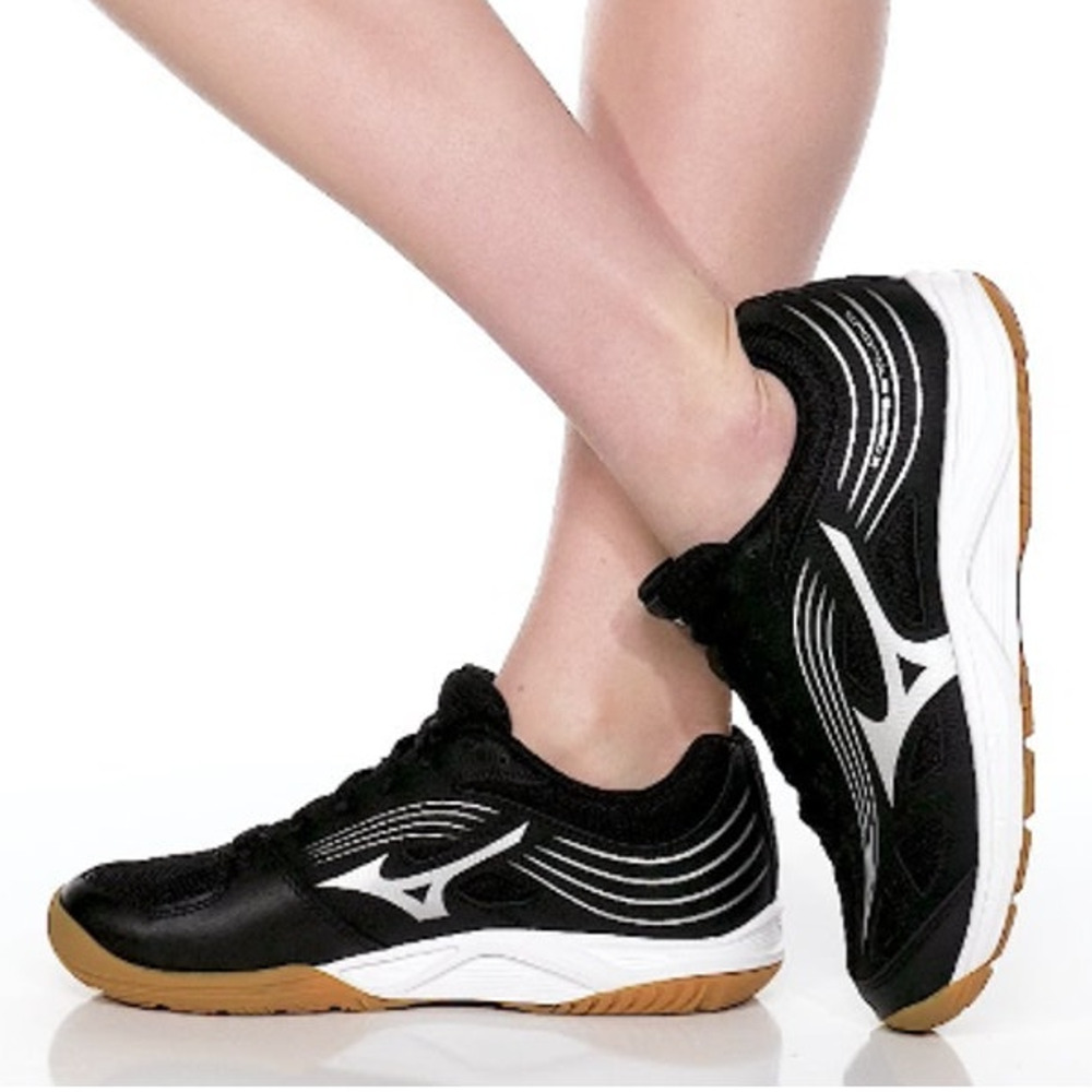 MIZUNO Womens Cyclone Speed 3 Volleyball Shoes Size 11 Black Silver Lace Up NWOB